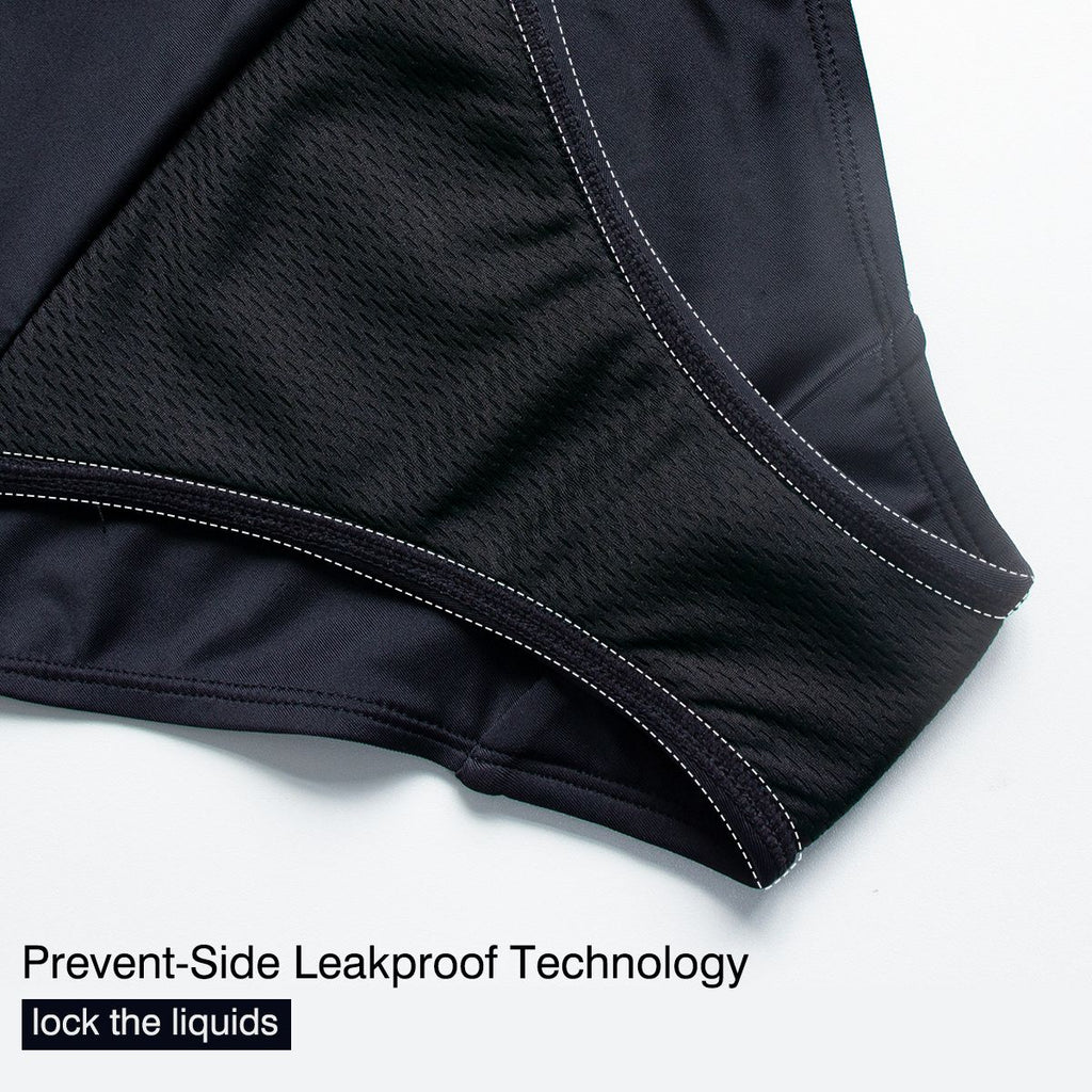 Menstruatie bikinibroekje Brazilian high waist - Zwart