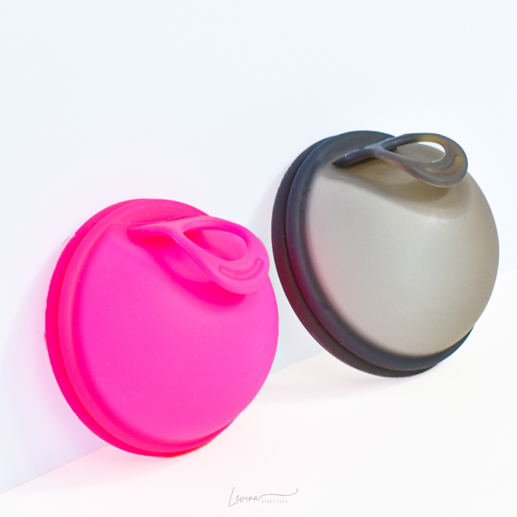 Luxe herbruikbare Menstruatie Disc met Hoesje - Zwart