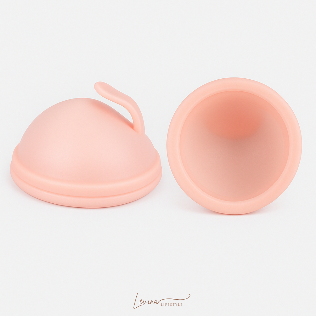 Luxe herbruikbare Menstruatie Disc met Hoesje - Licht roze