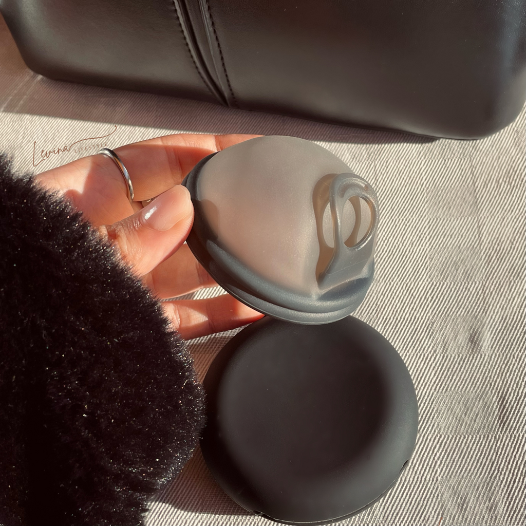 Luxe herbruikbare Menstruatie Disc met Hoesje - Zwart