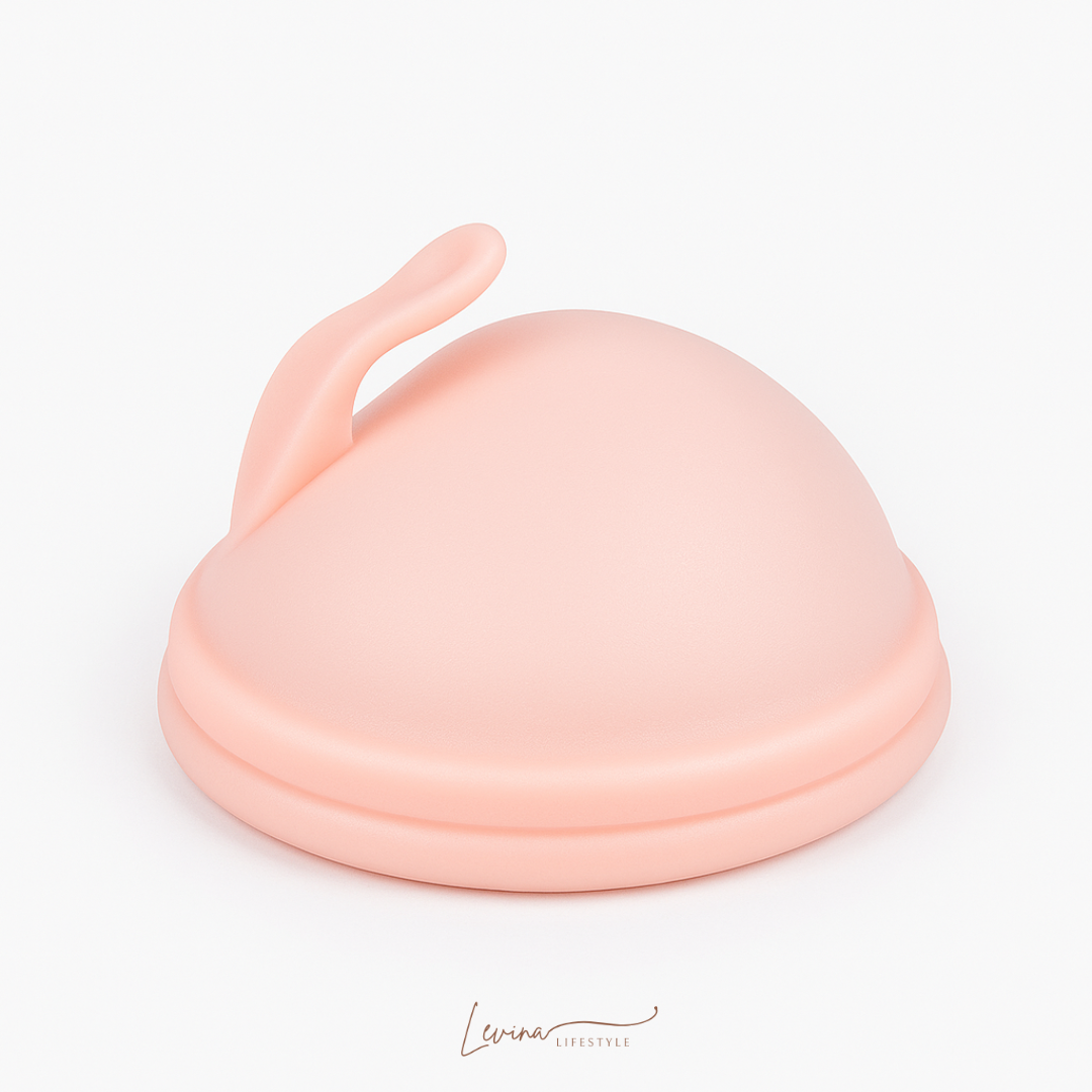 Luxe herbruikbare Menstruatie Disc met Hoesje - Licht roze