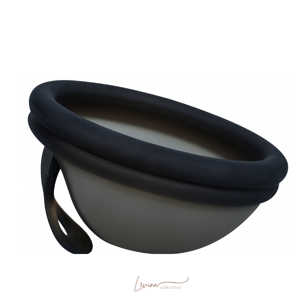 Luxe herbruikbare Menstruatie Disc met Hoesje - Zwart