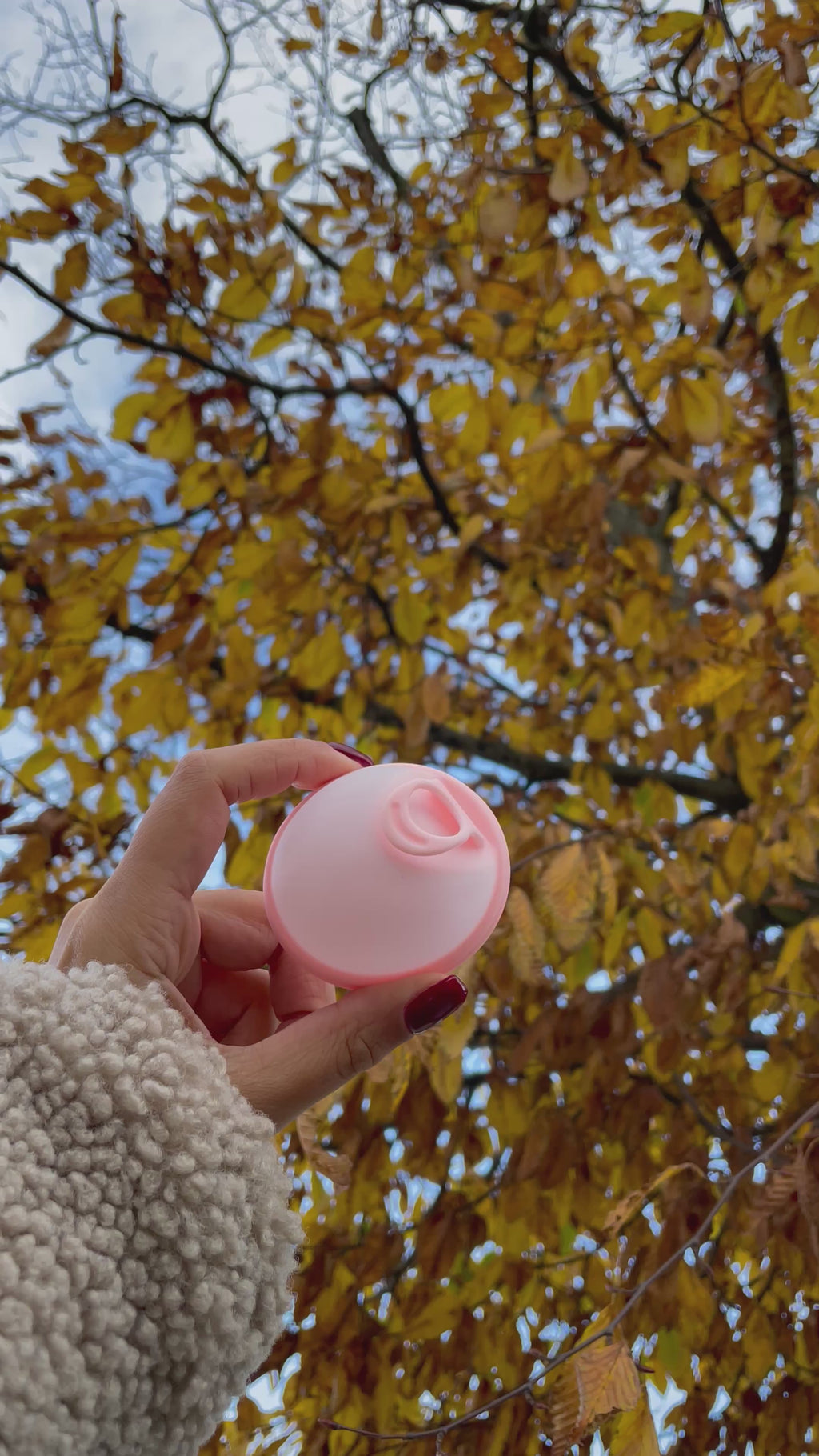 Luxe herbruikbare Menstruatie Disc met Hoesje - Licht roze